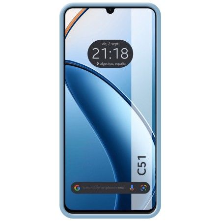 Funda Silicona Líquida Ultra Suave para Realme C51 Color Azul