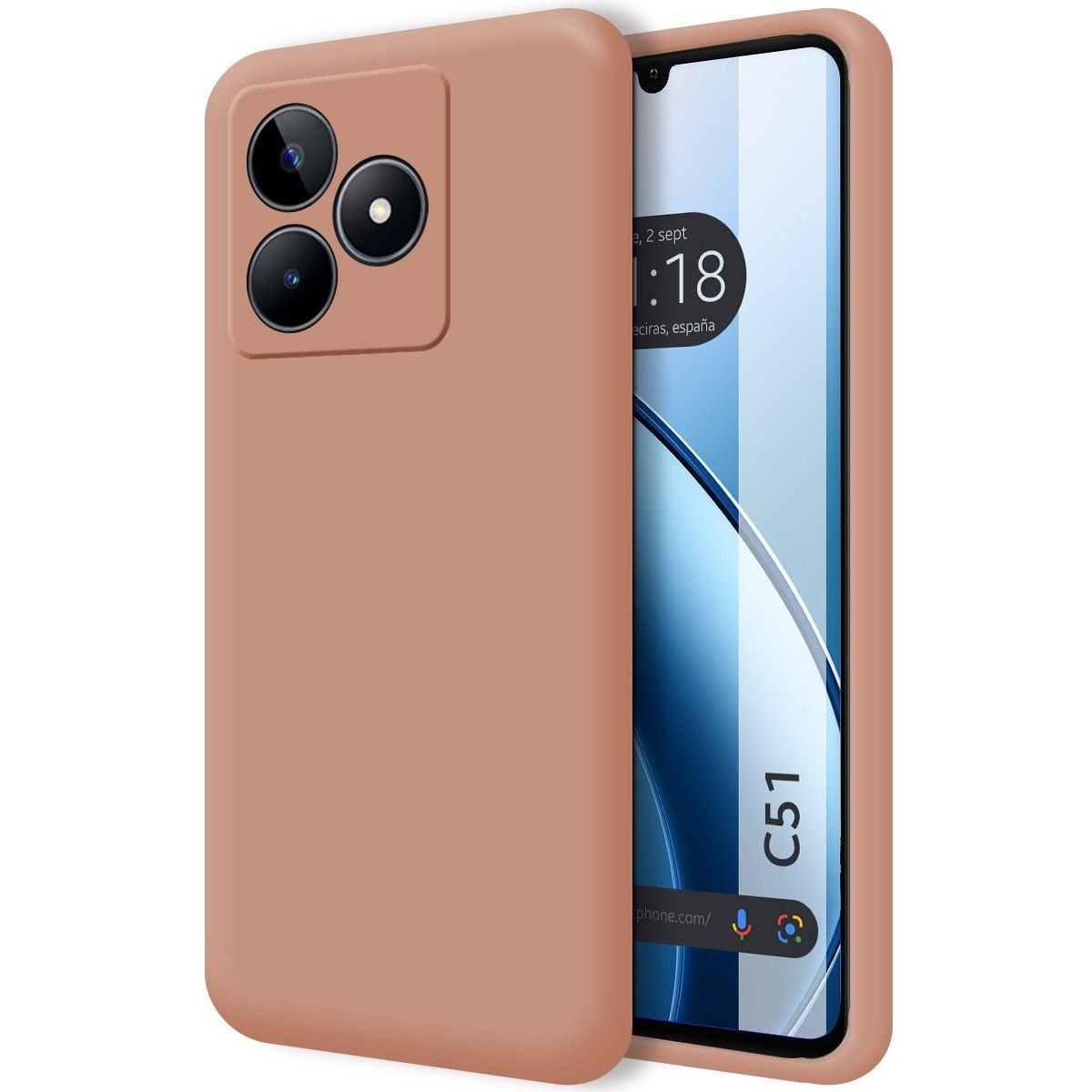 Funda Silicona Líquida Ultra Suave para Realme C51 Color Rosa