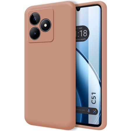 Funda Silicona Líquida Ultra Suave para Realme C51 Color Rosa