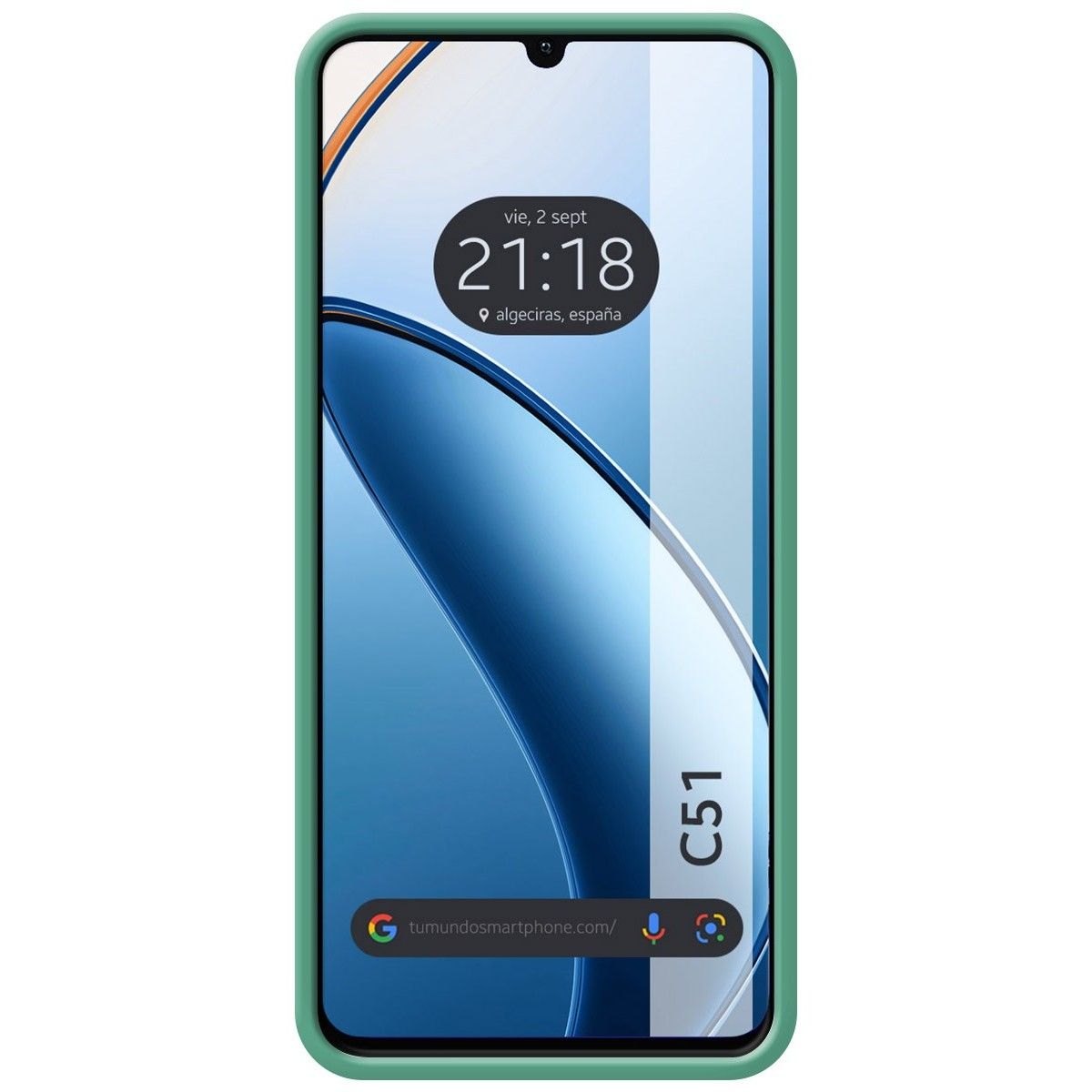 Funda Silicona Líquida Ultra Suave para Realme C51 Color Verde
