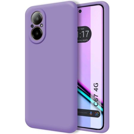 Funda Silicona Líquida Ultra Suave para Realme C67 4G color Morada