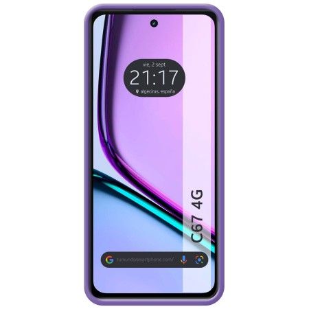 Funda Silicona Líquida Ultra Suave para Realme C67 4G color Morada