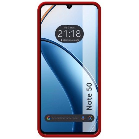 Funda Silicona Líquida Ultra Suave para Realme Note 50 Color Roja