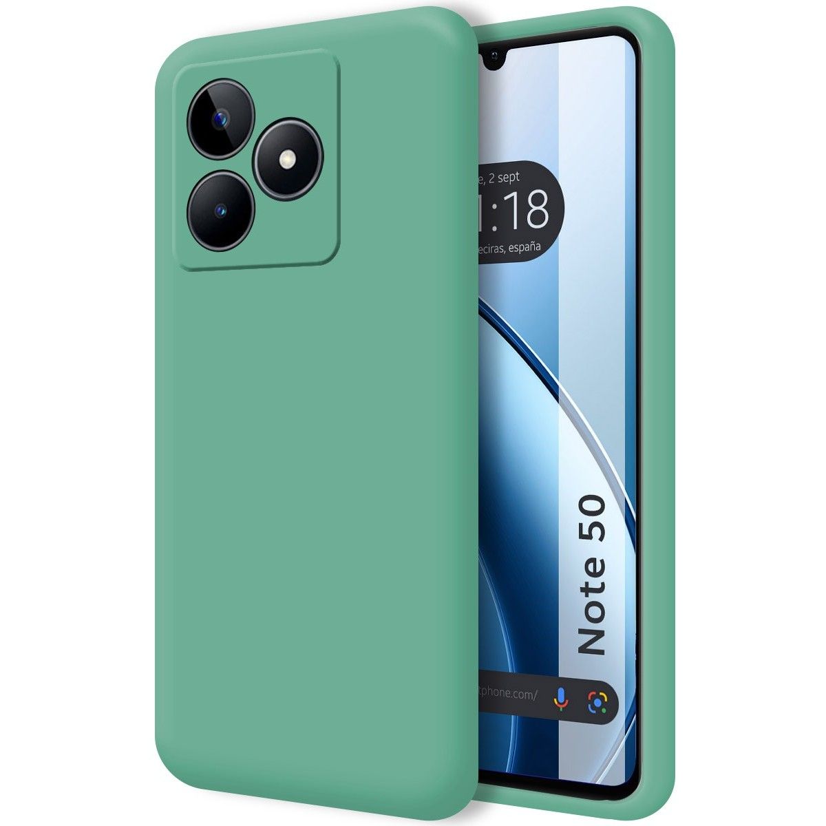 Funda Silicona Líquida Ultra Suave para Realme Note 50 Color Verde
