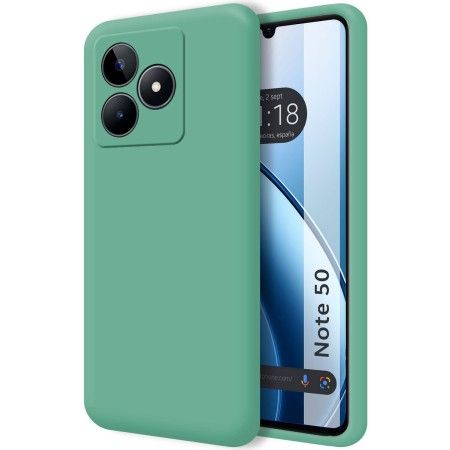 Funda Silicona Líquida Ultra Suave para Realme Note 50 Color Verde