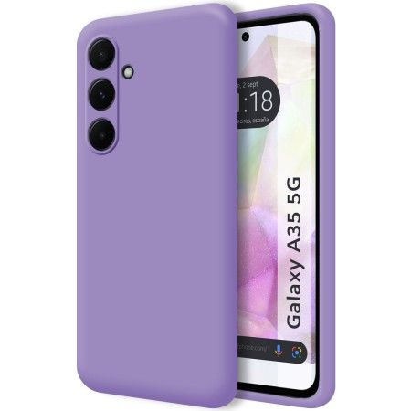 Funda Silicona Líquida Ultra Suave para Samsung Galaxy A35 5G color Morada