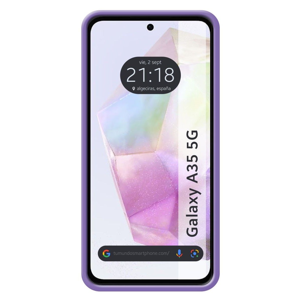 Funda Silicona Líquida Ultra Suave para Samsung Galaxy A35 5G color Morada