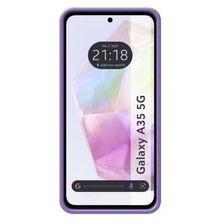 Funda Silicona Líquida Ultra Suave para Samsung Galaxy A35 5G color Morada