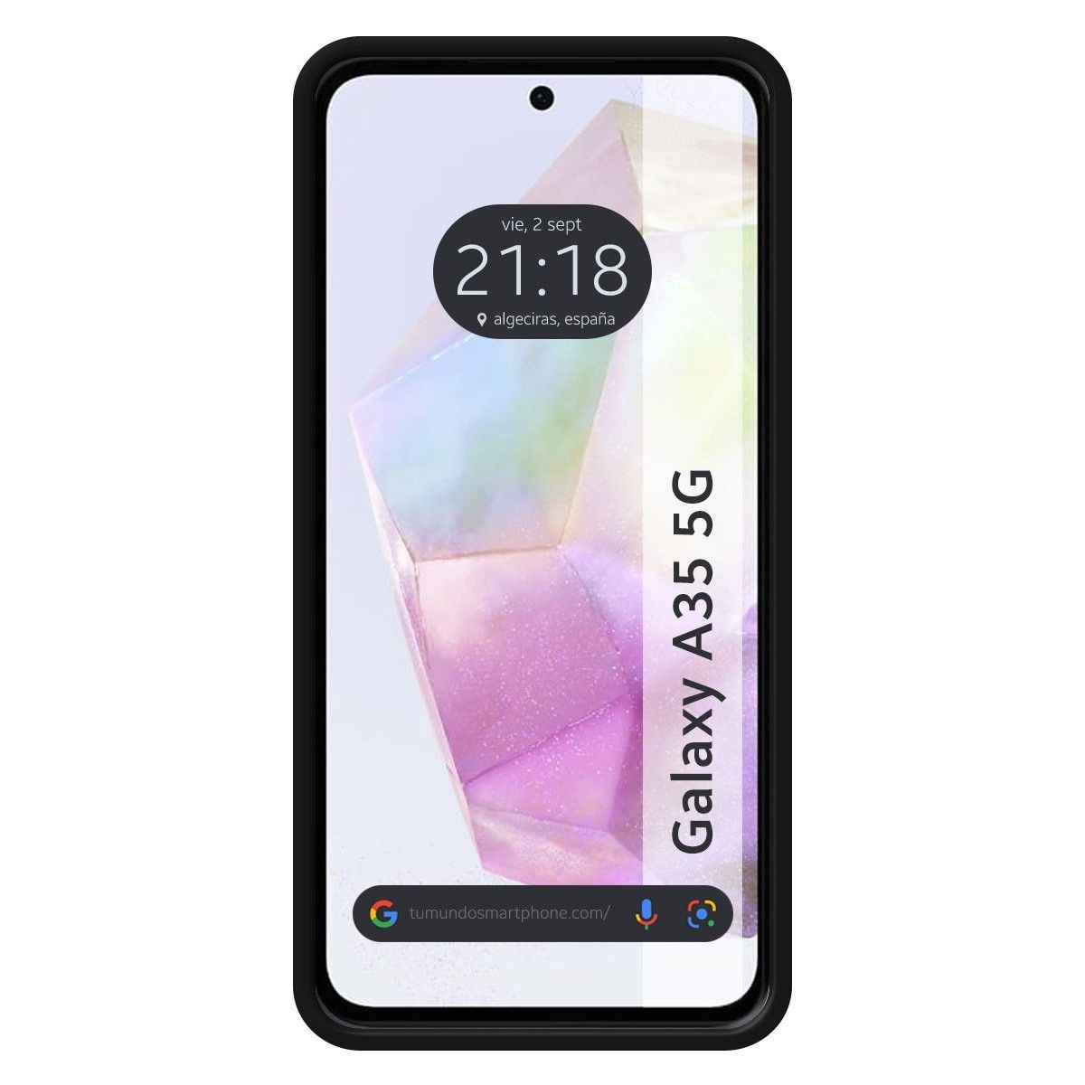 Funda Silicona Líquida Ultra Suave para Samsung Galaxy A35 5G color Negra