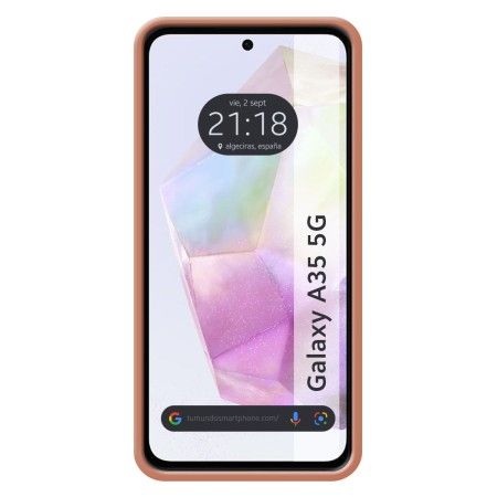 Funda Silicona Líquida Ultra Suave para Samsung Galaxy A35 5G color Rosa