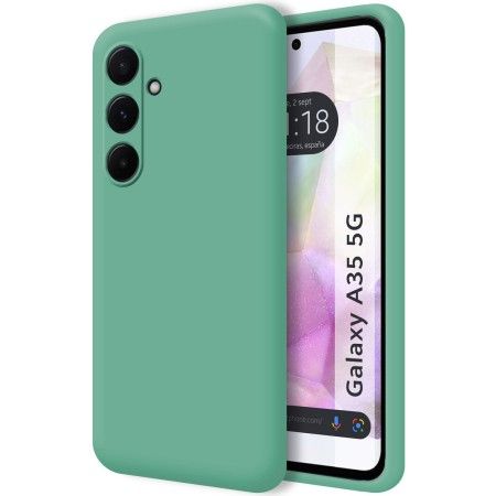Funda Silicona Líquida Ultra Suave para Samsung Galaxy A35 5G color Verde