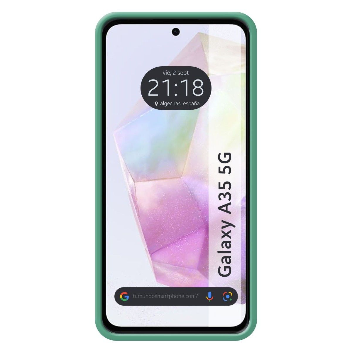 Funda Silicona Líquida Ultra Suave para Samsung Galaxy A35 5G color Verde