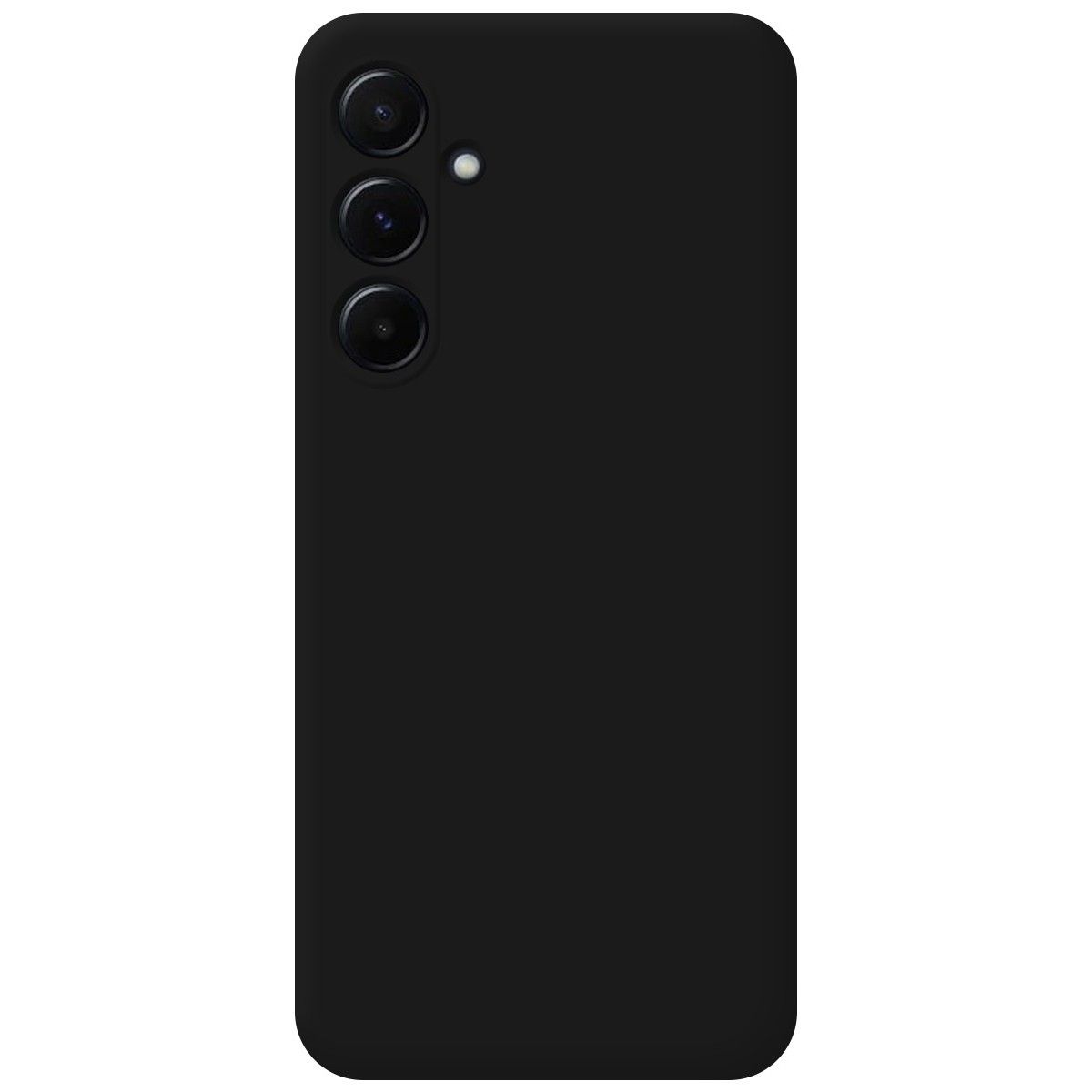 Funda Silicona Líquida Ultra Suave para Samsung Galaxy A55 5G color Negra