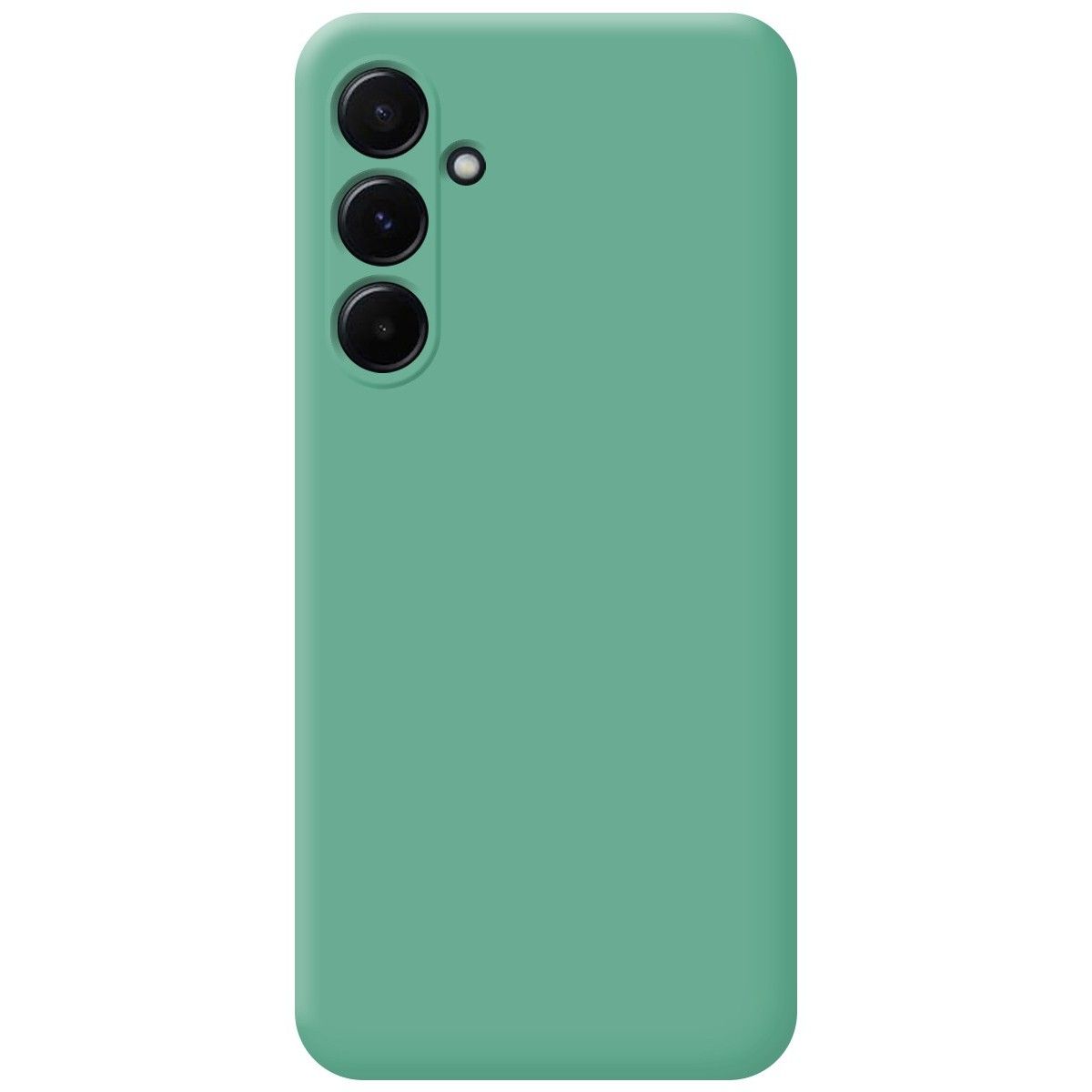 Funda Silicona Líquida Ultra Suave para Samsung Galaxy A55 5G color Verde