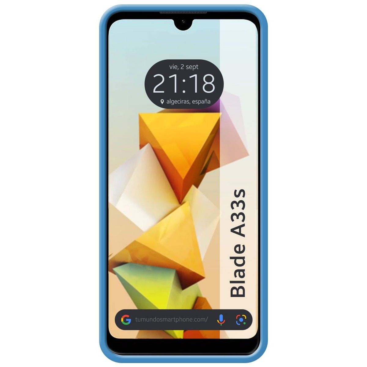 Funda Silicona Líquida Ultra Suave para Zte Blade A33s color Azul