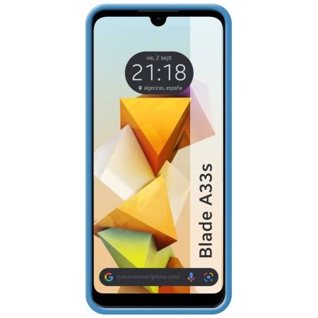Funda Silicona Líquida Ultra Suave para Zte Blade A33s color Azul