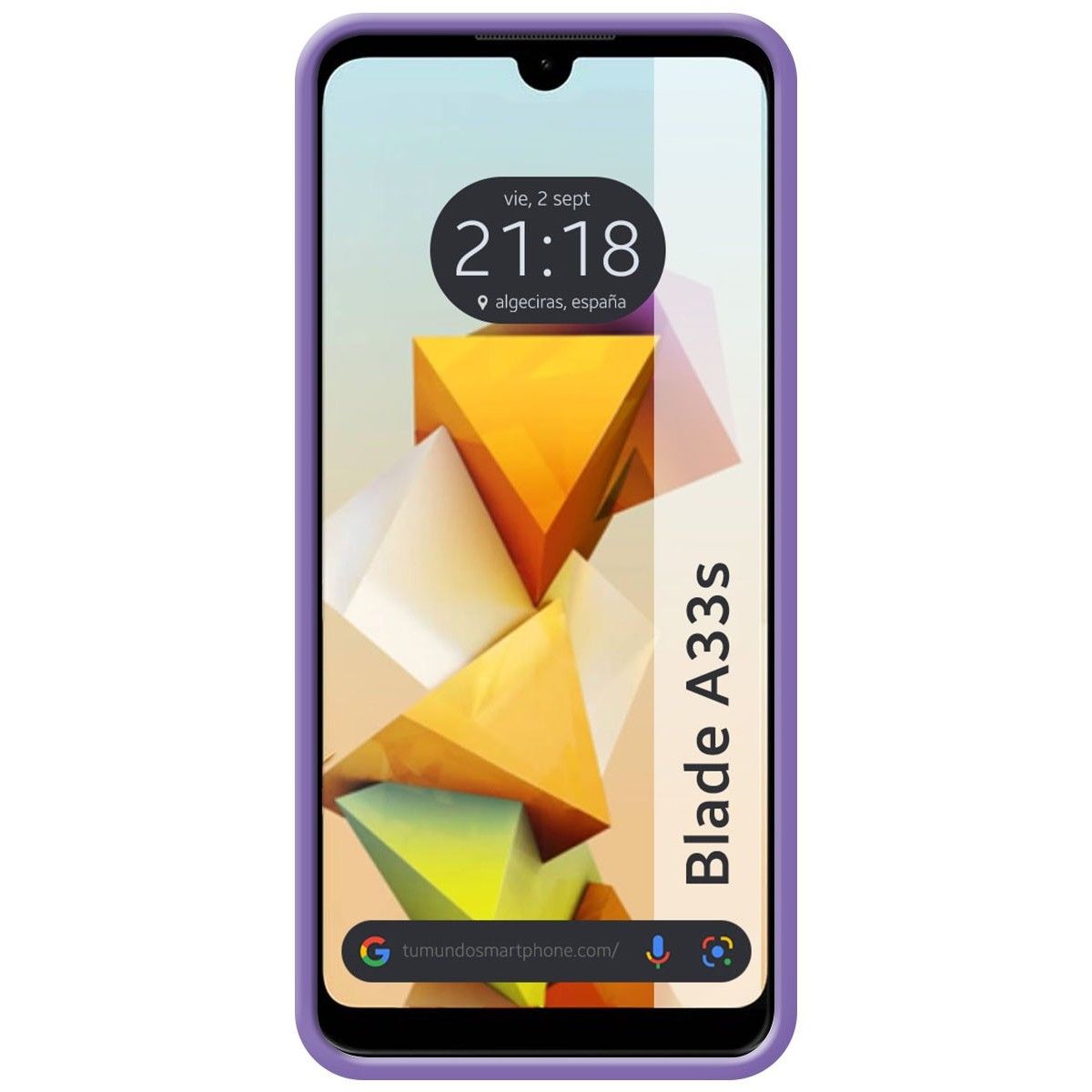 Funda Silicona Líquida Ultra Suave para Zte Blade A33s color Morada