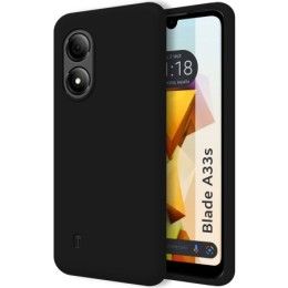 Funda Silicona Líquida Ultra Suave para Zte Blade A33s color Negra