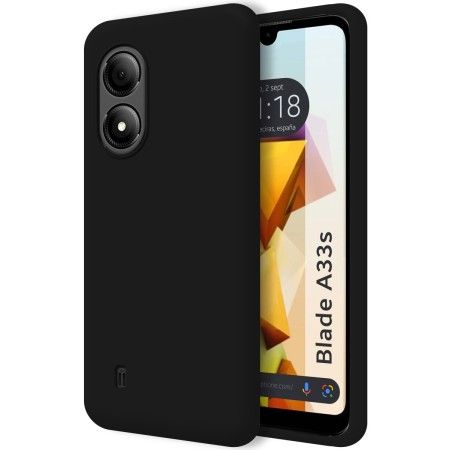 Funda Silicona Líquida Ultra Suave para Zte Blade A33s color Negra