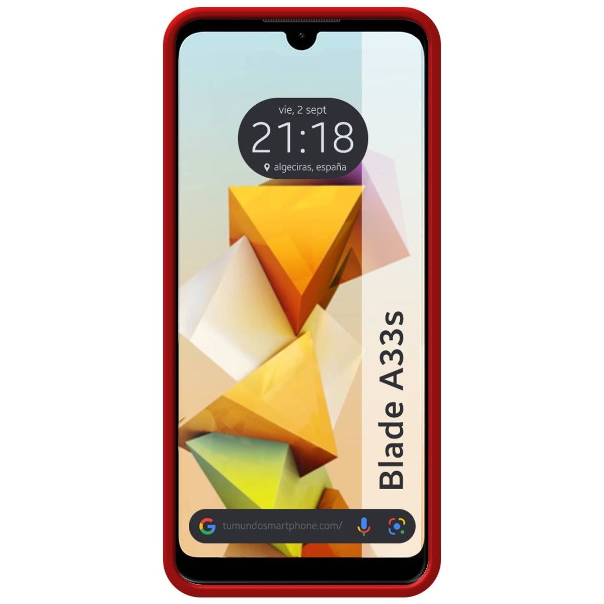 Funda Silicona Líquida Ultra Suave para Zte Blade A33s color Roja