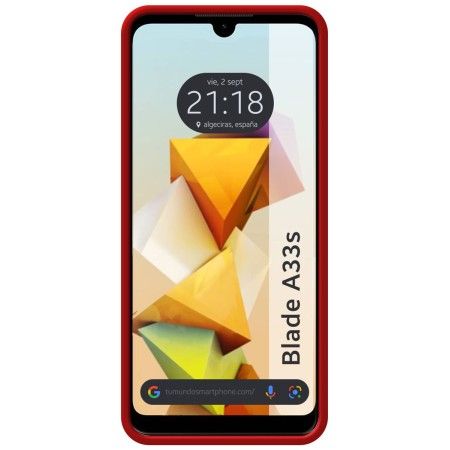 Funda Silicona Líquida Ultra Suave para Zte Blade A33s color Roja