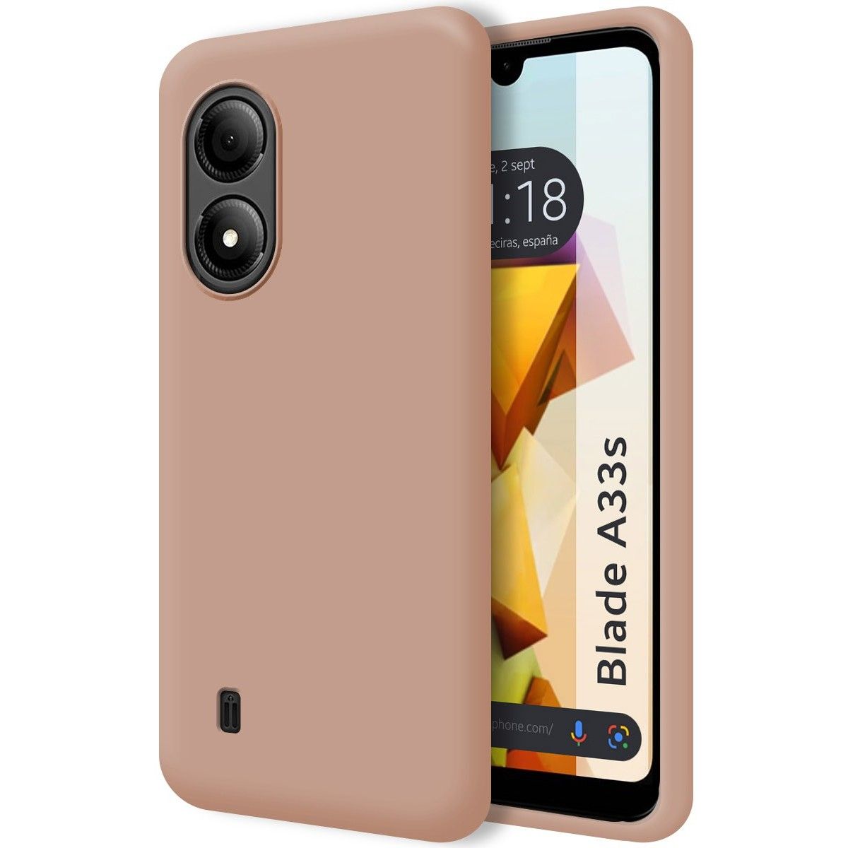 Funda Silicona Líquida Ultra Suave para Zte Blade A33s color Rosa