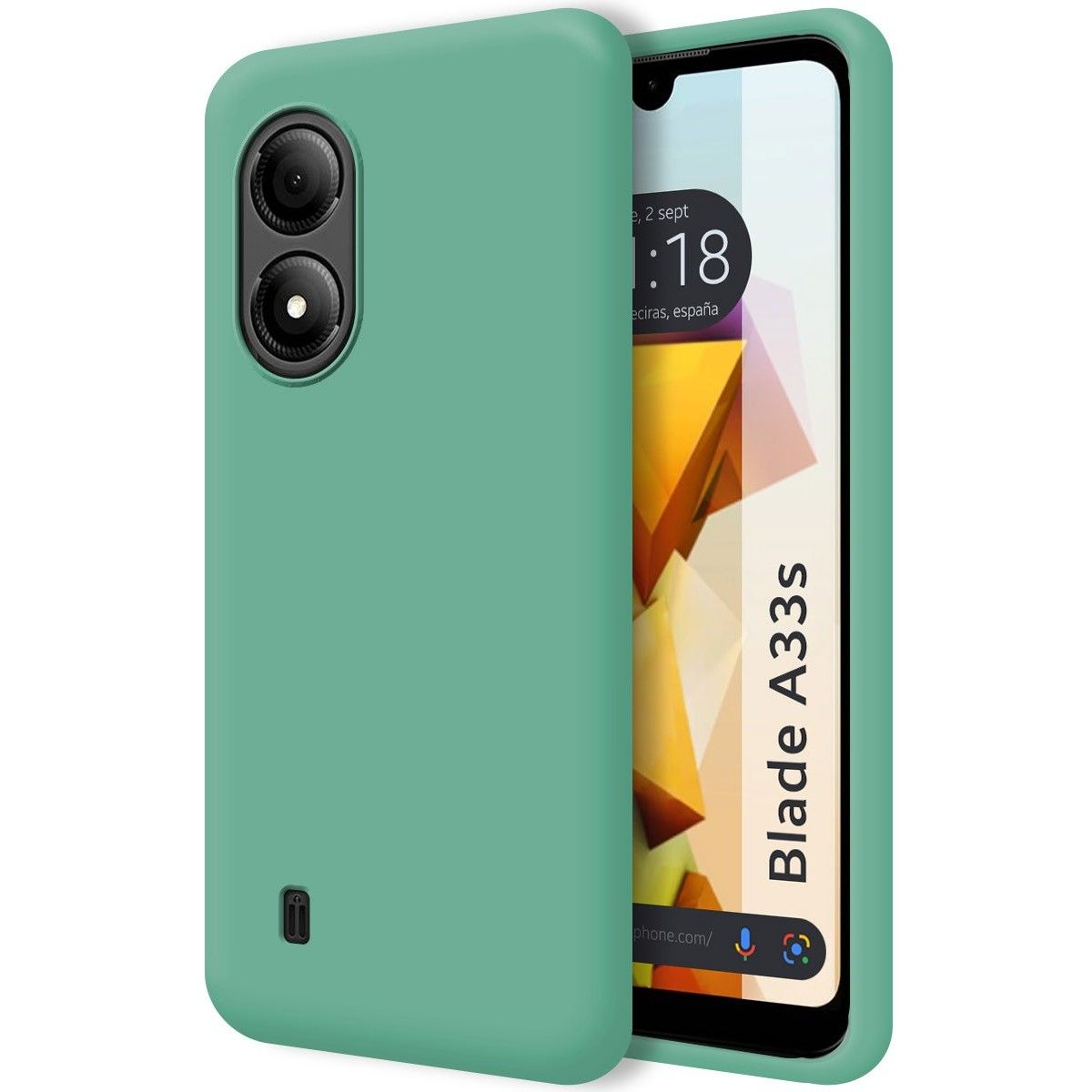 Funda Silicona Líquida Ultra Suave para Zte Blade A33s color Verde