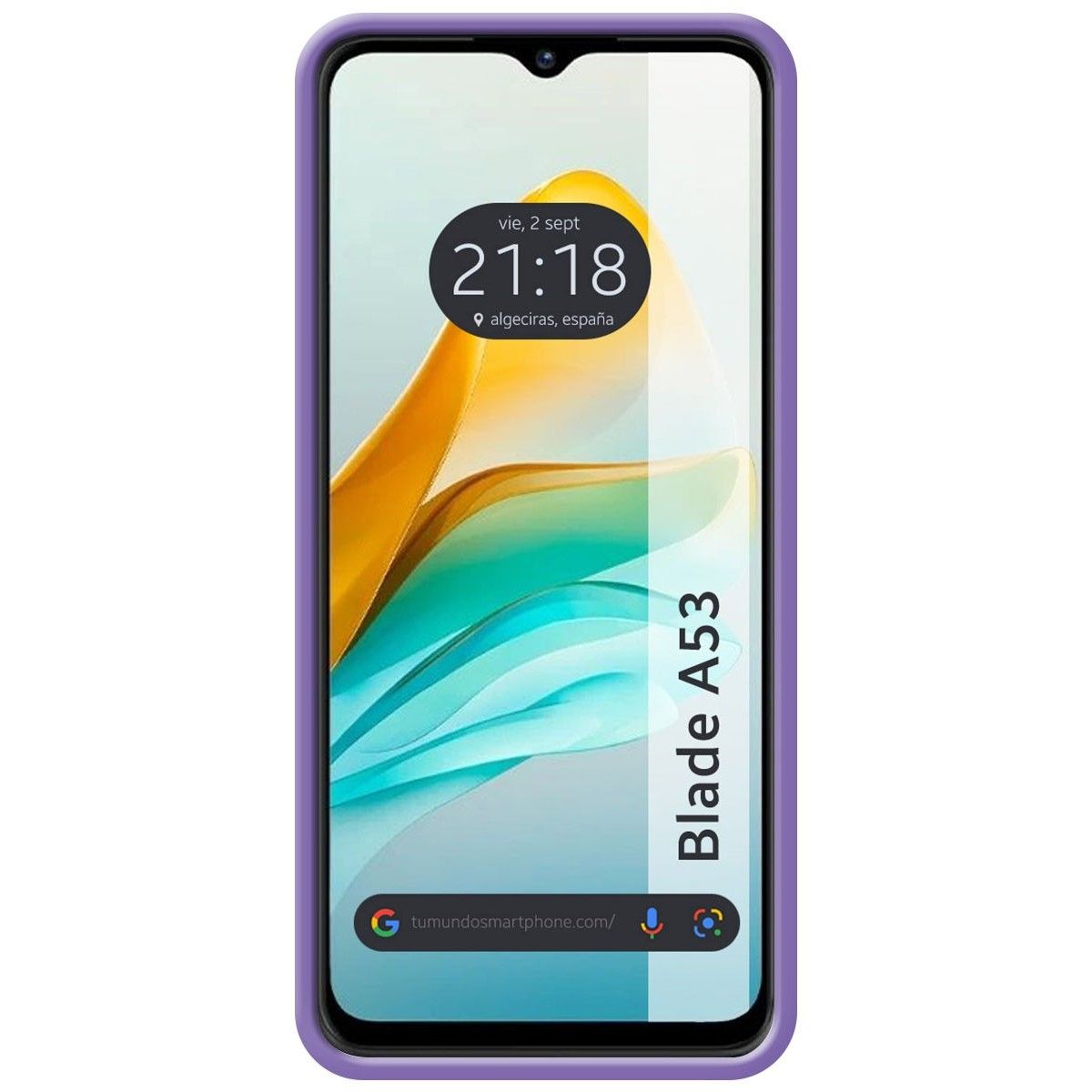 Funda Silicona Líquida Ultra Suave para Zte Blade A53 color Morada