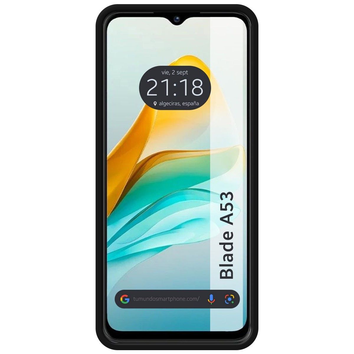 Funda Silicona Líquida Ultra Suave para Zte Blade A53 color Negra