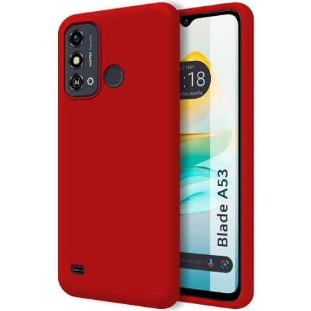 Funda Silicona Líquida Ultra Suave para Zte Blade A53 color Roja
