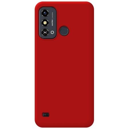 Funda Silicona Líquida Ultra Suave para Zte Blade A53 color Roja