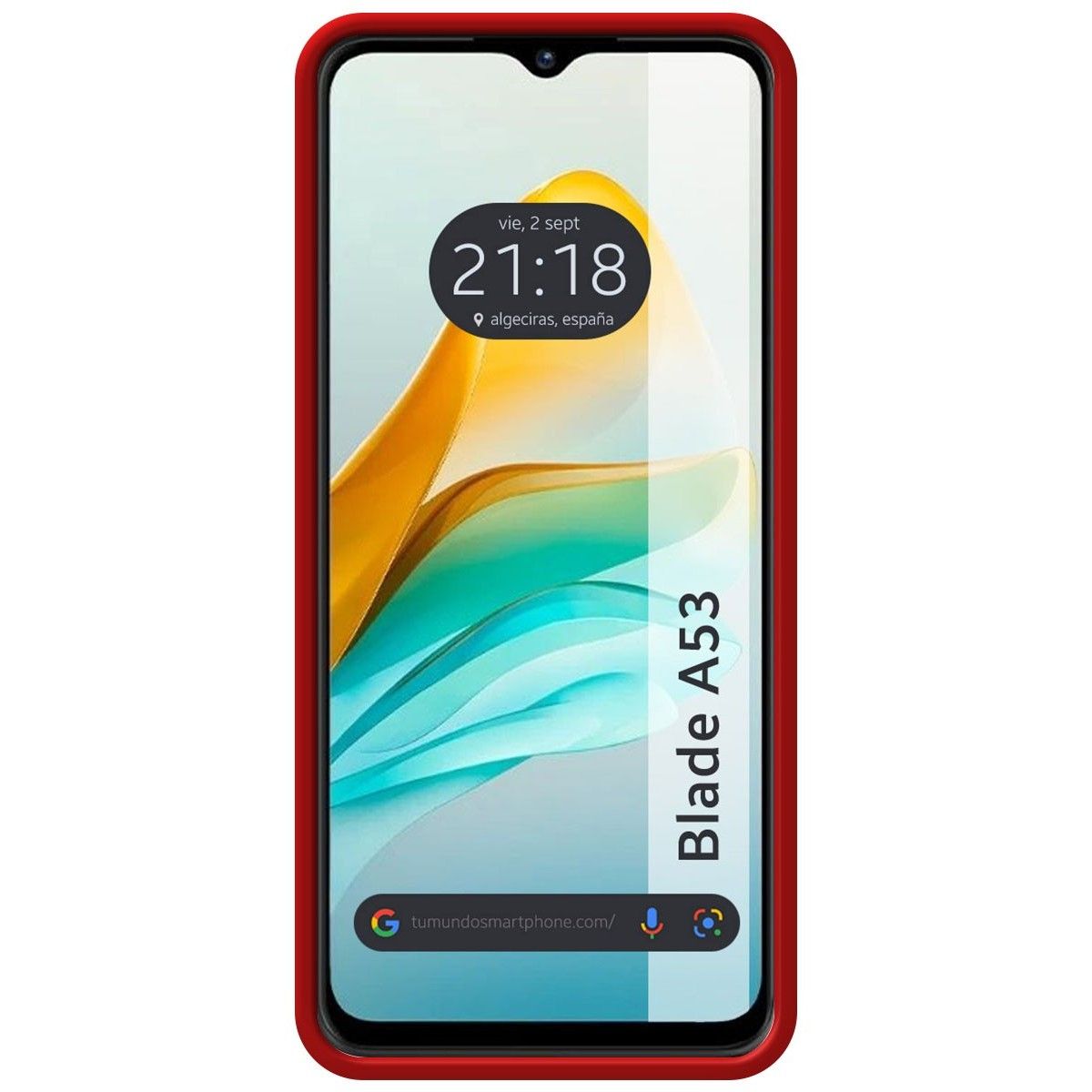 Funda Silicona Líquida Ultra Suave para Zte Blade A53 color Roja