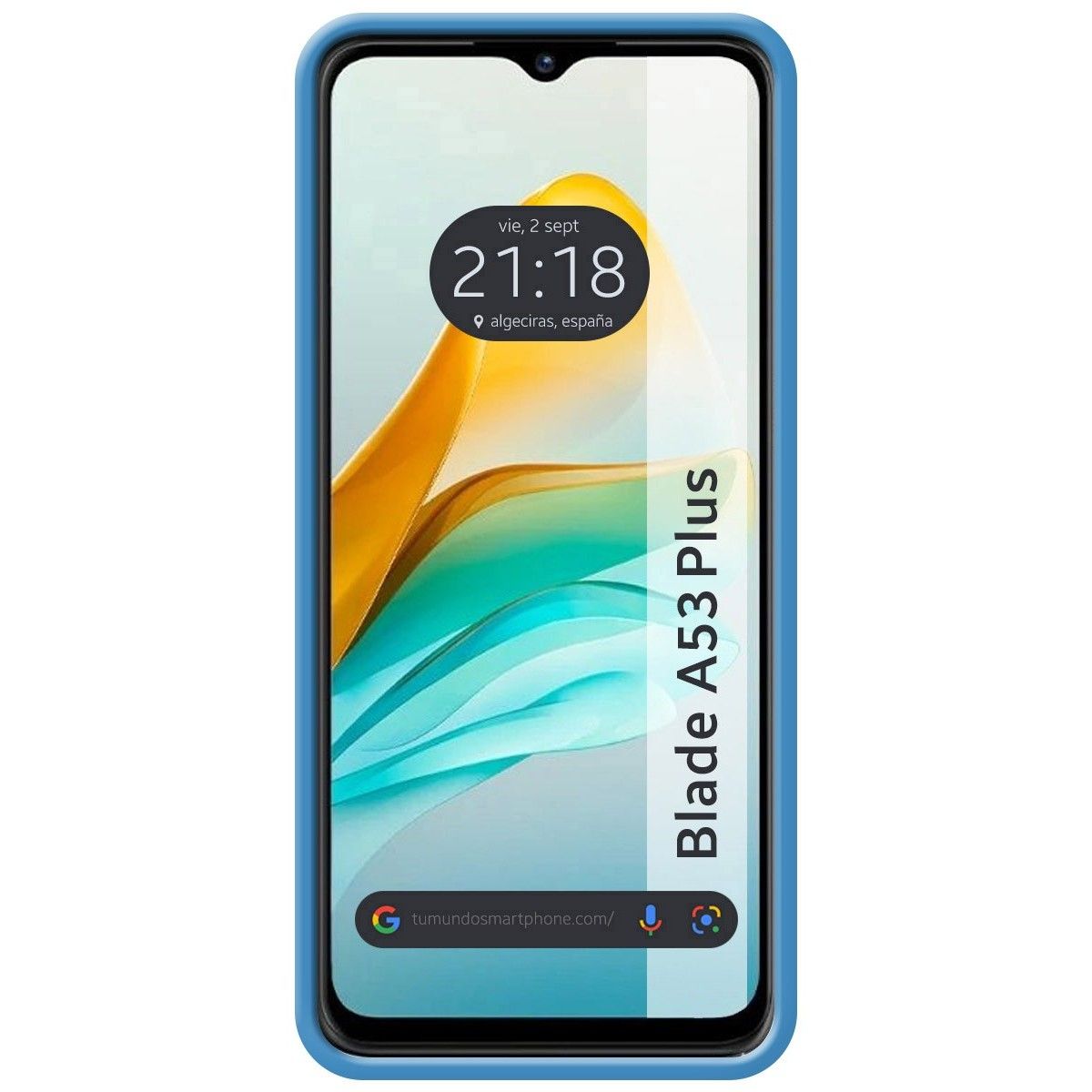 Funda Silicona Líquida Ultra Suave para Zte Blade A53 Plus color Azul