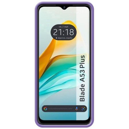Funda Silicona Líquida Ultra Suave para Zte Blade A53 Plus color Morada