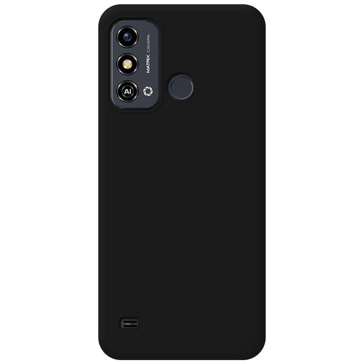 Funda Silicona Líquida Ultra Suave para Zte Blade A53 Plus color Negra