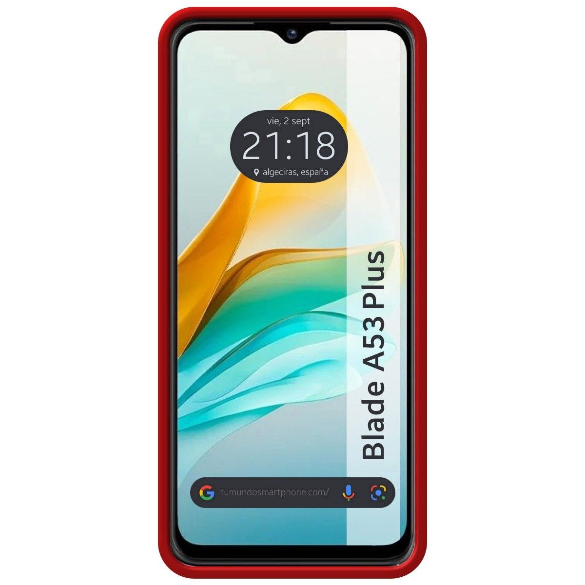Funda Silicona Líquida Ultra Suave para Zte Blade A53 Plus color Roja