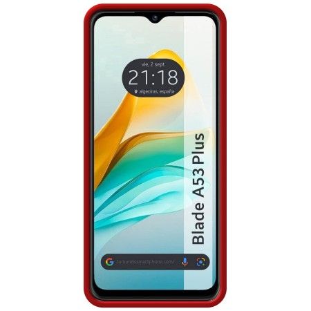 Funda Silicona Líquida Ultra Suave para Zte Blade A53 Plus color Roja