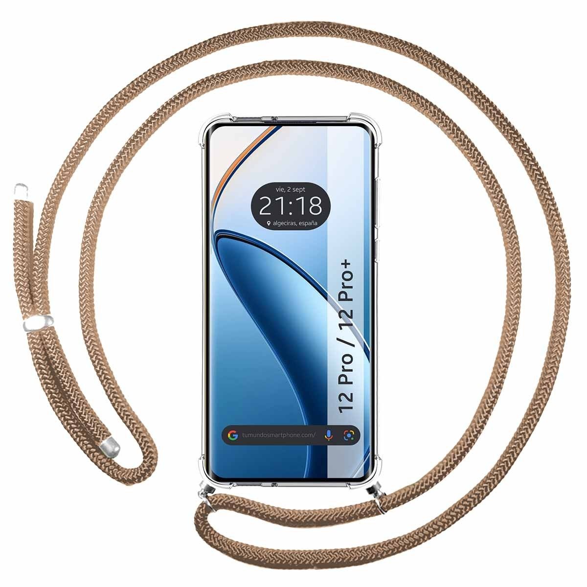 Funda Colgante Transparente para Realme 12 Pro 5G / 12 Pro Plus 5G con Cordon Camel