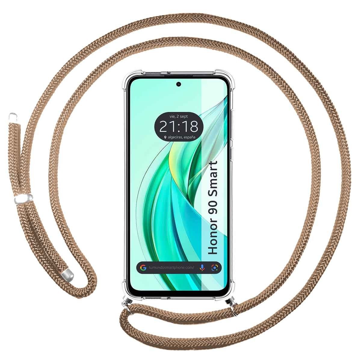 Funda Colgante Transparente para Huawei Honor 90 Smart 5G con Cordon Camel