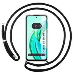 Funda Colgante Transparente para Huawei Honor 90 Smart 5G con Cordon Negro