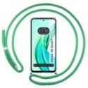 Funda Colgante Transparente para Huawei Honor 90 Smart 5G con Cordon Verde Agua