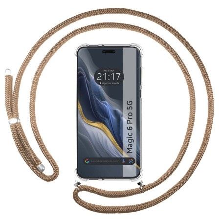 Funda Colgante Transparente para Huawei Honor Magic 6 Pro 5G con Cordon Camel