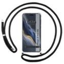 Funda Colgante Transparente para Huawei Honor Magic 6 Pro 5G con Cordon Negro