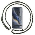 Funda Colgante Transparente para Huawei Honor Magic 6 Pro 5G con Cordon Verde / Dorado