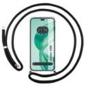 Funda Colgante Transparente para Huawei Honor X8b con Cordon Negro