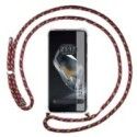 Funda Colgante Transparente para Oneplus 12 5G con Cordon Rosa / Dorado