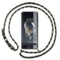 Funda Colgante Transparente para Oneplus 12R 5G con Cordon Verde / Dorado