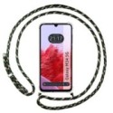 Funda Colgante Transparente para Samsung Galaxy M34 5G con Cordon Verde / Dorado
