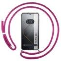 Funda Colgante Transparente para Xiaomi 14 Pro 5G con Cordon Rosa Fucsia