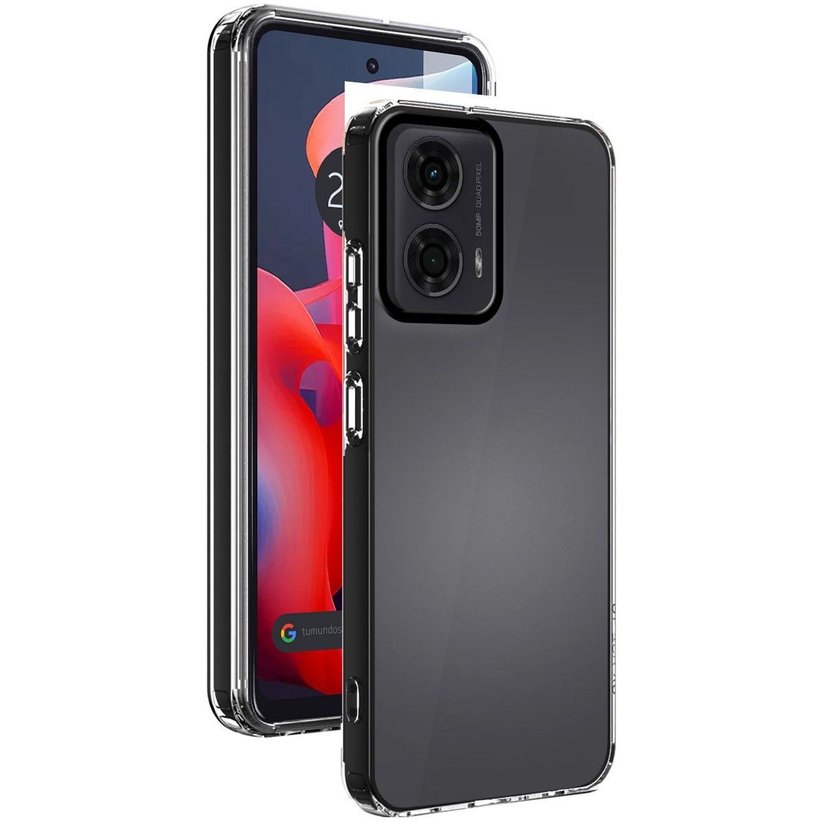 Funda Híbrida (PC + Tpu) Transparente para Motorola Moto G04 / G24